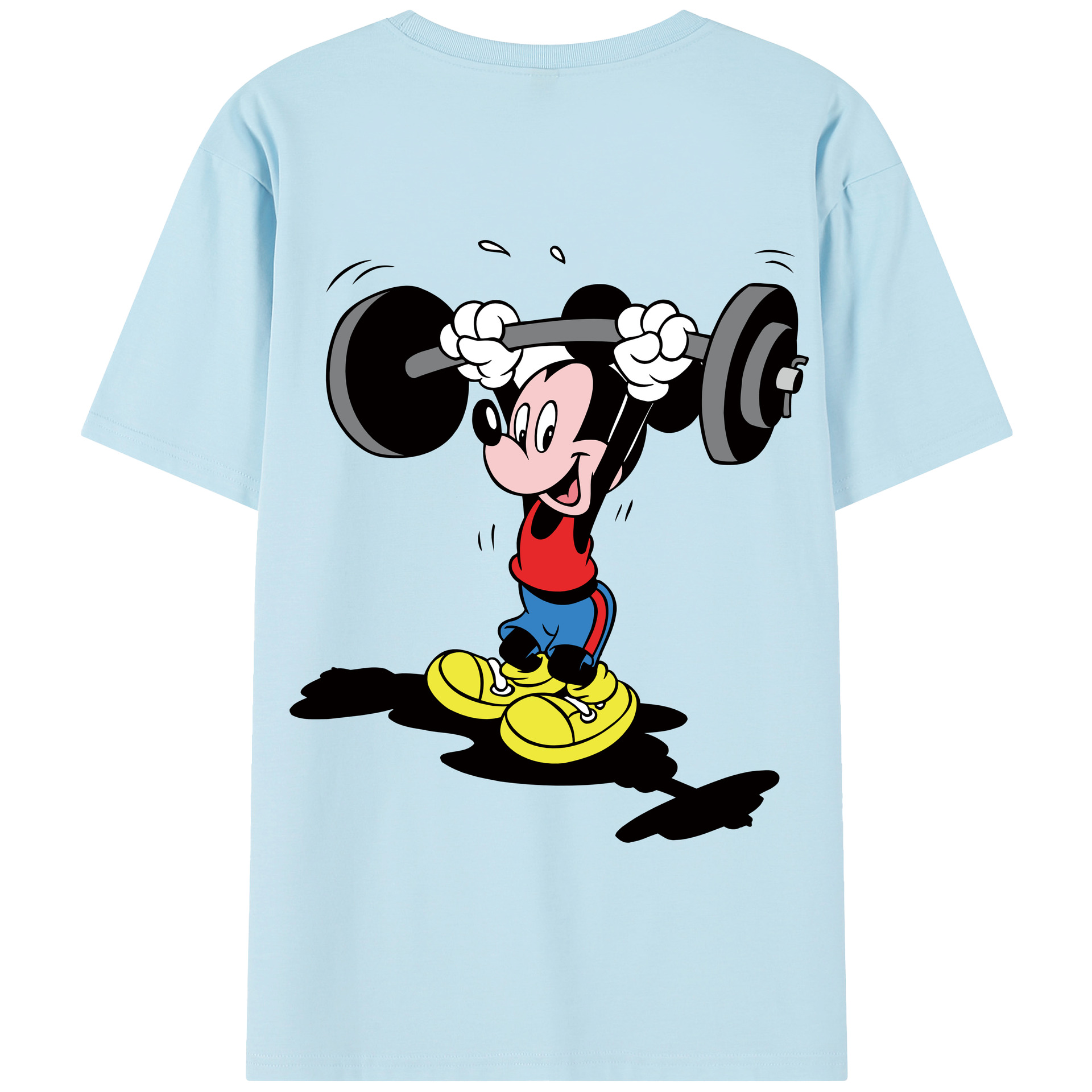 （画像用） ミッキーマウス Mickey Mouse 綿100％半袖Tシャツ（背面プリント）